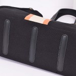 Wholesale canvas Tote Bag Genuine Leather Top Handle Contrast Stripe Magnetic Cl