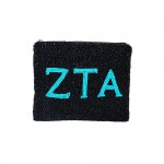 Wholesale zeta Tau Alpha Beaded Canvas Bag Zipper Affinity Licensed Product Full