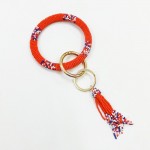 Beaded Key Ring With Beaded Tassel Accent

- Approximately 3" Diameter
- Removable Tassel 