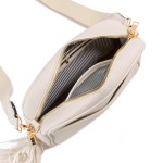Wholesale solid Color Leather Handbag Matching Strap Tassel Keychain Lined Insid