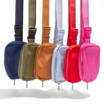 Wholesale cross Body Nylon Belt Bag Full Zipper Closure One Main Body Pocket One