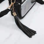 Wholesale clear PU Cross Body Bag Leather Walls Trim Detachable Leather Tassel Z