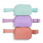 Wholesale cross Body Nylon Belt Bag Full Zipper Closure One Main Body Pocket Int