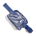 Wholesale clear Cross Body Belt Bag Full Zipper Closure One Main Body Pocket Int