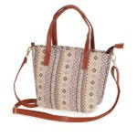 Wholesale western Diamond Print Crossbody Purse Full Zipper Closure Lined Body O