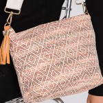 Wholesale knit Diamond Western Cross Body Bag Tassel Zipper Full Zipper Closure