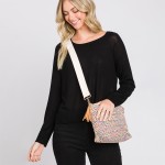 Knit Diamond Western Cross Body Bag With Tassel Zipper 

- Full Zipper Closure
- Removable / Adjustable Strap
- Lined Body With One Open Internal Pocket
- Body Approximately 11.5" W X 8"T X 3" D 
- Strap Drop Adjustable 14-26" L 
- 100% Polyester 
