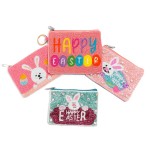 Wholesale seed Bead Coin Pouch Bunny Easter Egg Details Zipper Closure Lined Ins