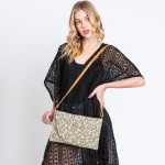 Lurex Mixed Multi Color Straw Clutch Crossbody Bag

- Magnetic Closure
- Removable Wristlet & Cross Body Straps
- Approximately 11" W X 8" T
- Strap Drop 14-26" L