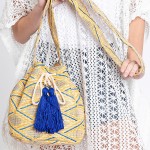 Simple Aztec Bucket Bag 

- Drawstring Closure
- Lined Body With Open & Zipper Pockets
- Approximately 12.75" W X 9.5" T X 7" D
- Strap Drop 23" T
- 50% Polyester 50% Polypropylene 