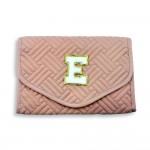Wholesale quilted Foldable Jewelry Organizer Chenille Initial Glitter Patch Snap