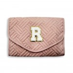 Wholesale quilted Foldable Jewelry Organizer Chenille Initial Glitter Patch Snap