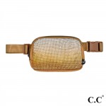 C.C BGS4284
Ombre Rhinestone Studded Faux Leather Belt Bag Fanny Pack

- Full Zipper Closure
- 3 Internal Mesh Pockets
- Hidden Back Zipper Pocket
- Approximately 8.75"W X 6"T X 2"D
- Adjustable 25-46"L
- 50% PU / 50% Polyester
