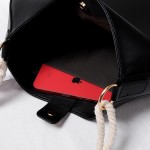 Wholesale soft Vegan Leather Crossbody Tote Rope Carry Handle Magnetic Button Cl