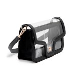 Clear Vegan Leather Crossbody Wristlet Clutch

- Magnetic Button Closure
- Open Internal Card Pocket
- Removable Wristlet Strap
- Chain Crossbody Strap
- Approximately 9"W X 6"T X3"D
- Strap Drop 23"L