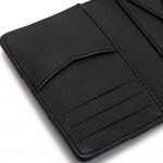 Wholesale vegan Leather Woven Bifold Wallet Five Inside Pockets Three Card Holde