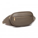 Quilted Faux Leather Fanny Pack

- Full Zipper Closure
- Lined With Open Pocket 
- Front Zipper Pocket
- Snap Button Open Pocket 
- Adjustable / Removable Strap
- Approximately 9.5"W X 6"T X 2"D
- Straps Adjustable 27-49"L
- Material : PU