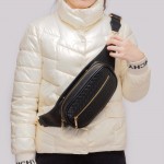 Wholesale quilted Faux Leather Fanny Pack Full Zipper Closure Lined Open Pocket