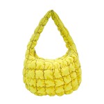 Wholesale do Everything Love Quilted Puffer Shoulder Tote Bag Full Zip Closure O