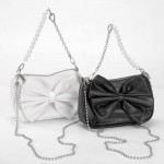 Wholesale vegan Leather Bow Cross Body Bag Full Zipper Closure Lined Interior Zi