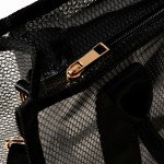 Wholesale jelly Crossbody Tote Bag Mesh Detail Full Zipper Closure One Internal