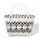 Wholesale zig Zag Woven Tote Basket Bag W T D Handle L PVC