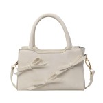 Wholesale faux Suede Bow Cross Body Tote Bag Full Zip Closure Lined Body One Ope