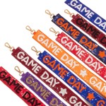 Seed Bead & Sequin "GAME DAY" Purse Strap

- Lobster Claw Closure
- Approximately 43" L