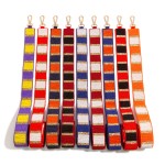 Wholesale striped Seed Bead Bag Strap Lobster Claw Closure L