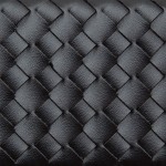 Wholesale vegan Leather Woven Bifold Wallet One Open Inner Pocket Three Card Hol