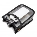 Wholesale clear Cross Body Bag Rhinestone Studded Vegan Leather Walls Snap Closu