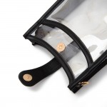 Wholesale clear Cross Body Bag Rhinestone Studded Vegan Leather Walls Snap Closu