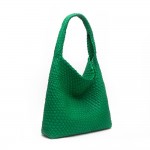 Wholesale vegan Leather Basket Weave Tote Bag Removable Base Wristlet Main Bag S