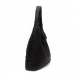 Wholesale vegan Leather Basket Weave Tote Bag Removable Base Wristlet Main Bag S