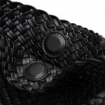 Wholesale vegan Leather Basket Weave Tote Bag Removable Base Wristlet Main Bag S
