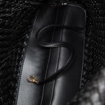 Wholesale vegan Leather Basket Weave Tote Bag Removable Base Wristlet Main Bag D