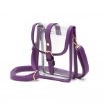 Wholesale clear Cross Body Bag Leather Trim Snap Latch Buckle Closure Adjustable