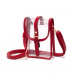 Wholesale clear Cross Body Bag Leather Trim Snap Latch Buckle Closure Adjustable