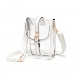Wholesale clear Cross Body Bag Leather Trim Snap Latch Buckle Closure Adjustable