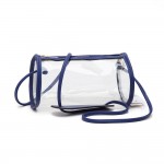 Wholesale clear Cylinder Crossbody Bag Vegan Leather Trim Shoulder Support Pad Z