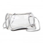 Wholesale clear Cylinder Crossbody Bag Vegan Leather Trim Shoulder Support Pad Z