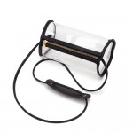 Wholesale clear Cylinder Crossbody Bag Vegan Leather Trim Shoulder Support Pad Z