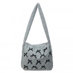 Wholesale quilted Nylon Cross Body Bag Bow Details Full Zipper Closure Lined Bod
