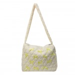 Wholesale quilted Nylon Cross Body Bag Bow Details Full Zipper Closure Lined Bod