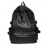 Vegan Leather Backpack 

- Full Zip Closure
- 3 Front Zipper Pockets
- 2 Open Side Pockets 
- Compression Straps For Secure Packing
- 1 Internal Open Laptop Pocket
- Slide Adjustable Straps
- Approximately 15" T X 11" L X 5" D