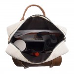 Wholesale vegan Leather Backpack Front Strap Details Full Zip Closure Front Flap