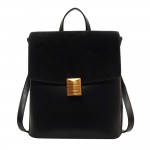 Wholesale vegan Leather Backpack Velvet Flap Metal Magnetic Closure Two Open Poc