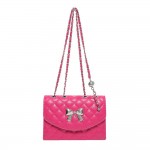 Wholesale vegan Leather Quilted Cross Body Tote Bag Metal Bow Detail Magnetic Sn