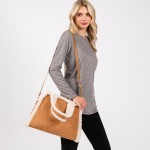 Wholesale faux Suede Cross Body Tote Bag Sherpa Lined Edges Full Zip Closure Lin