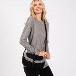 Wholesale velvet Cross Body Bag Sherpa Detail Buckle Closure Magnetic Buckle Clo
